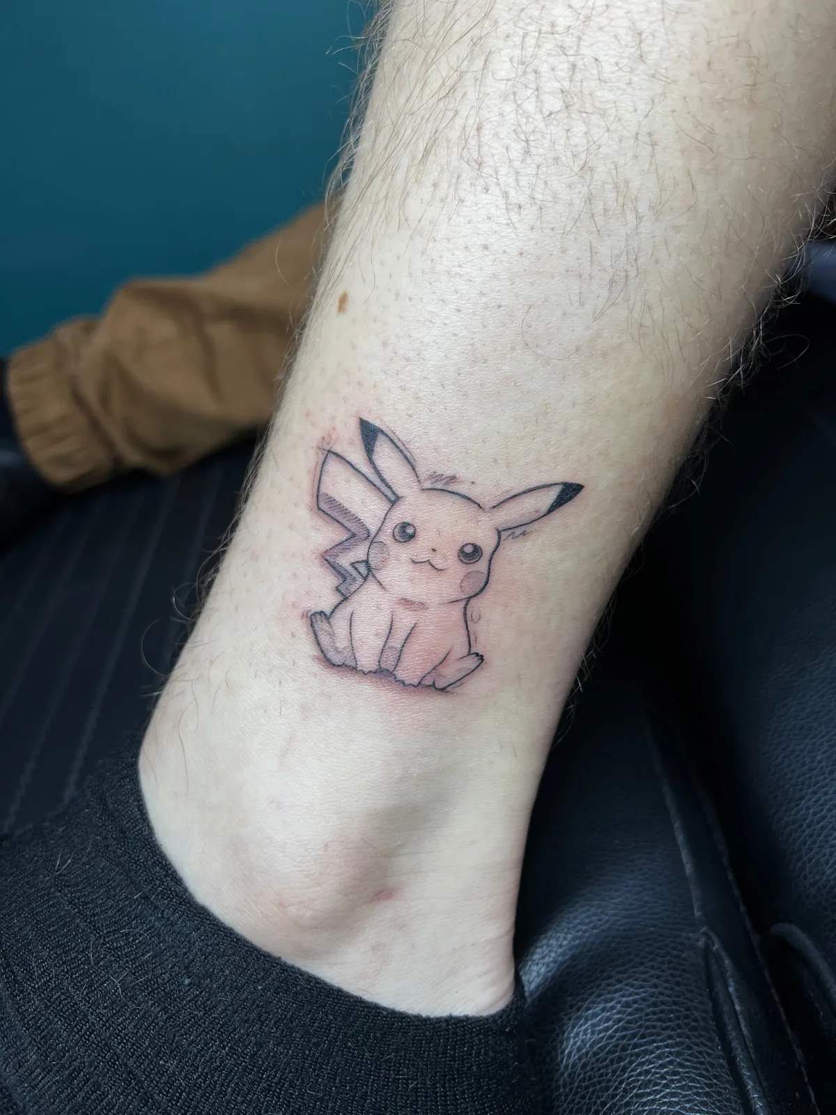 Anime tattoo Pikachu Pokémon ankle Paris – Showtime Tattoo
