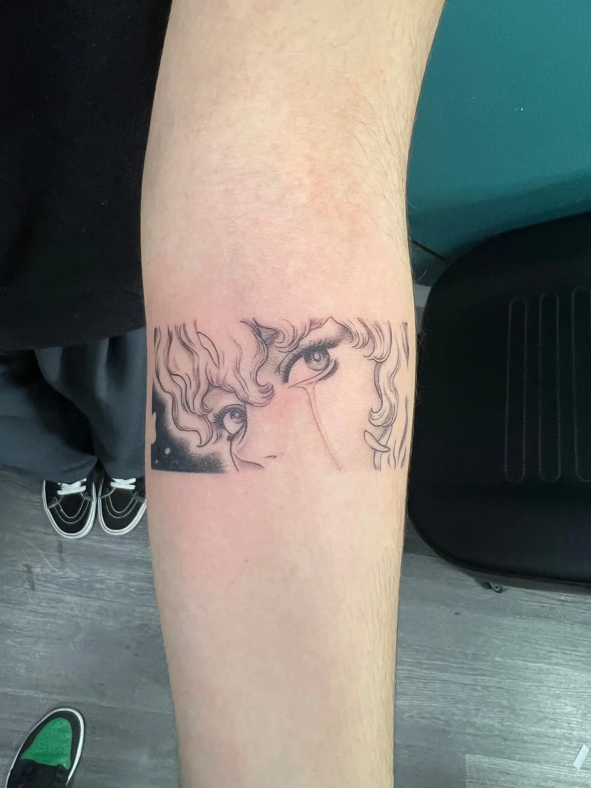 Anime tattoo manga gaze fineline arm Paris – Showtime Tattoo