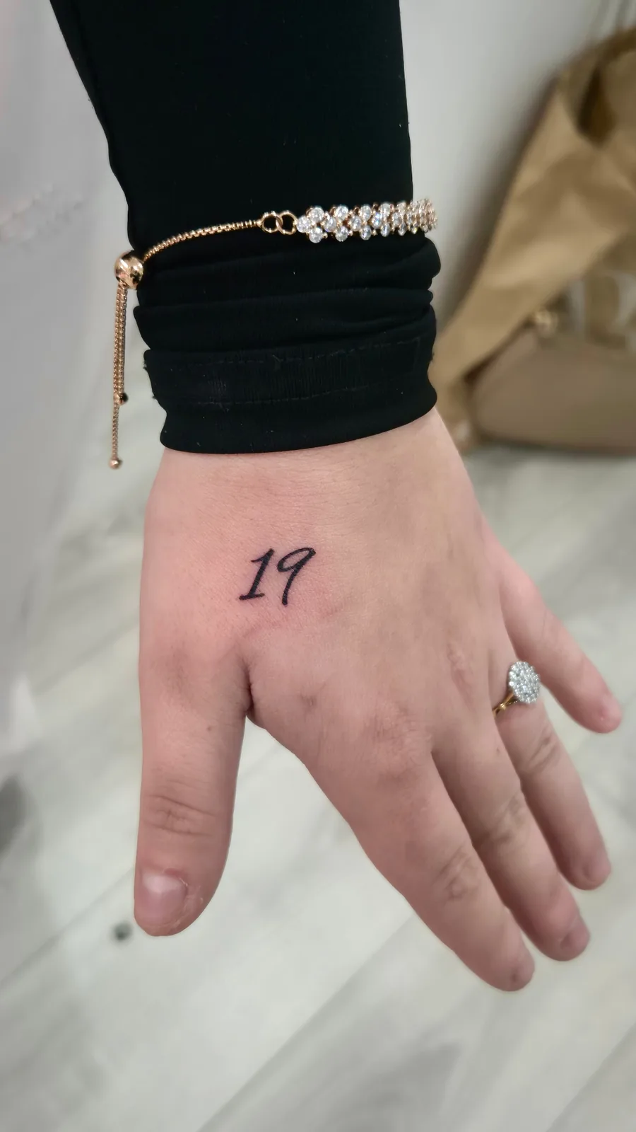 Couple number date minimalist hand tattoo Paris – Showtime Tattoo