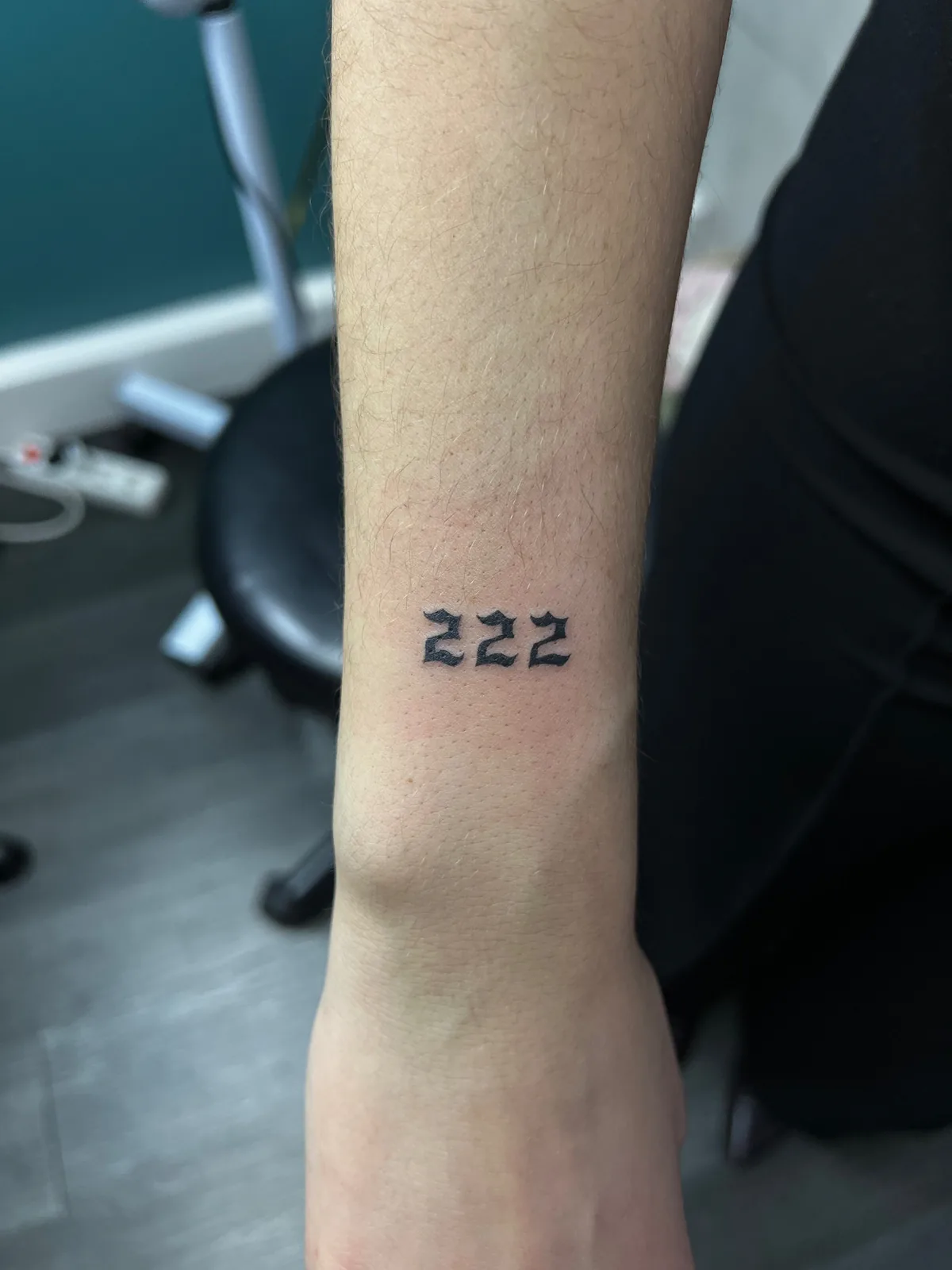 222 numbers 222 number wrist minimalist tattoo Paris – Showtime Tattoo